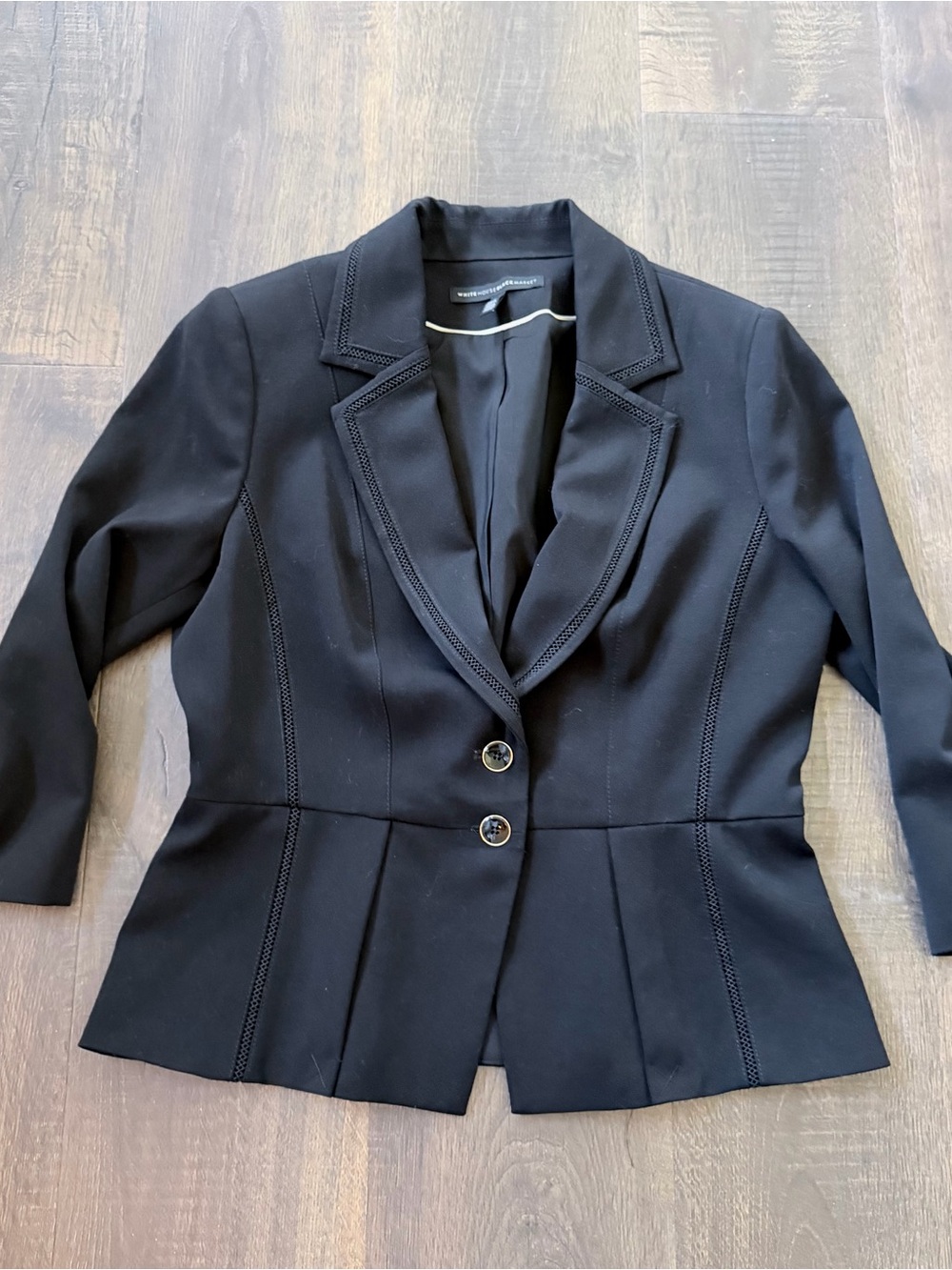 White House Black Market Peplum Black Blazer | Size: 8 - Picture 6 of 6